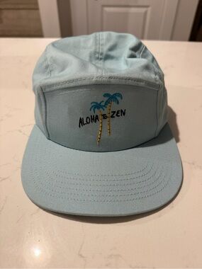 Aloha to Zen Light Blue Men's five-panel camper hat